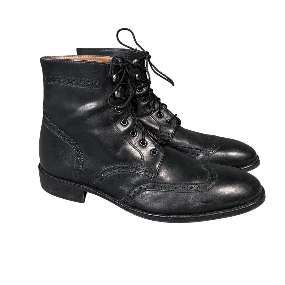 Florsheim Imperial Boots Wingtip Dress Brogue Black Leather Mens 12D